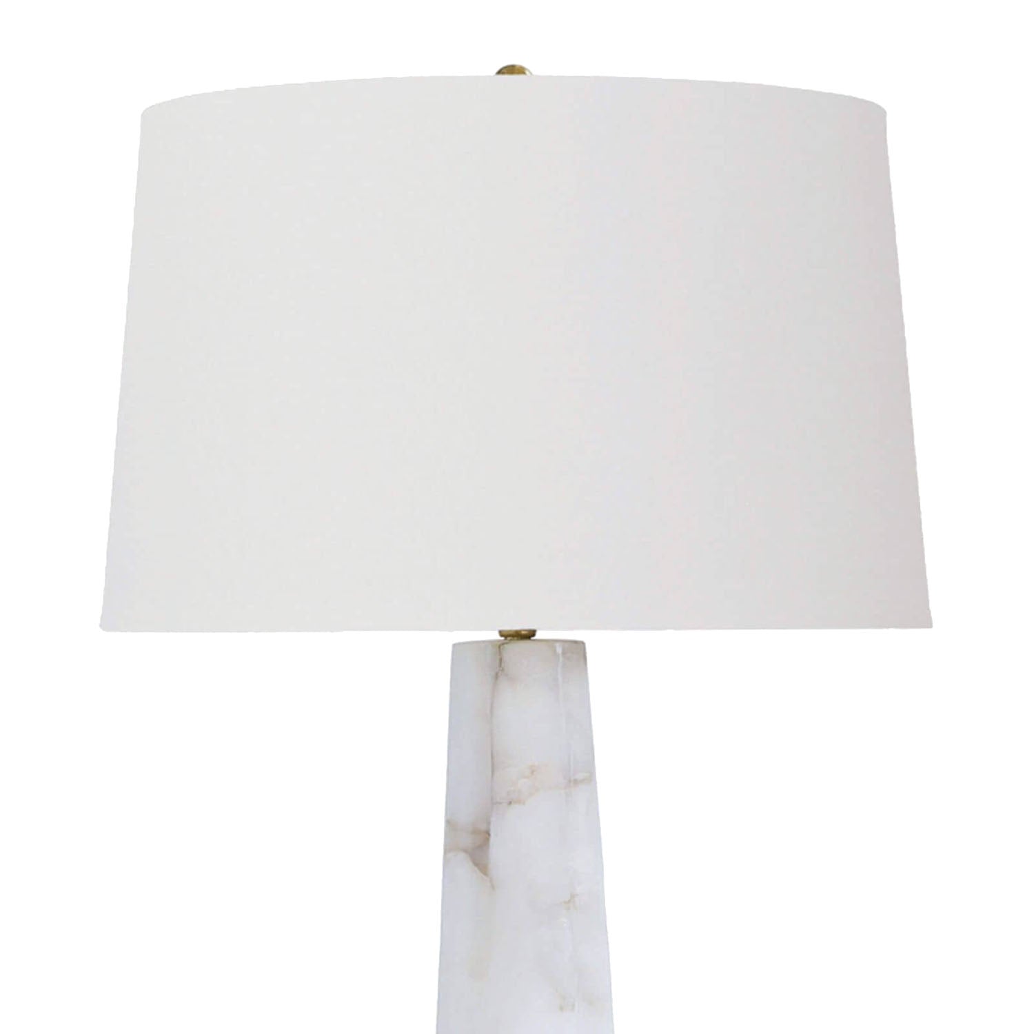 ALABASTER QUATREFOIL TABLE LAMP