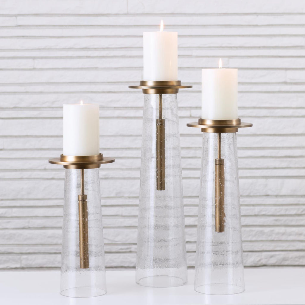 SEEDED CANDLE HOLDERS